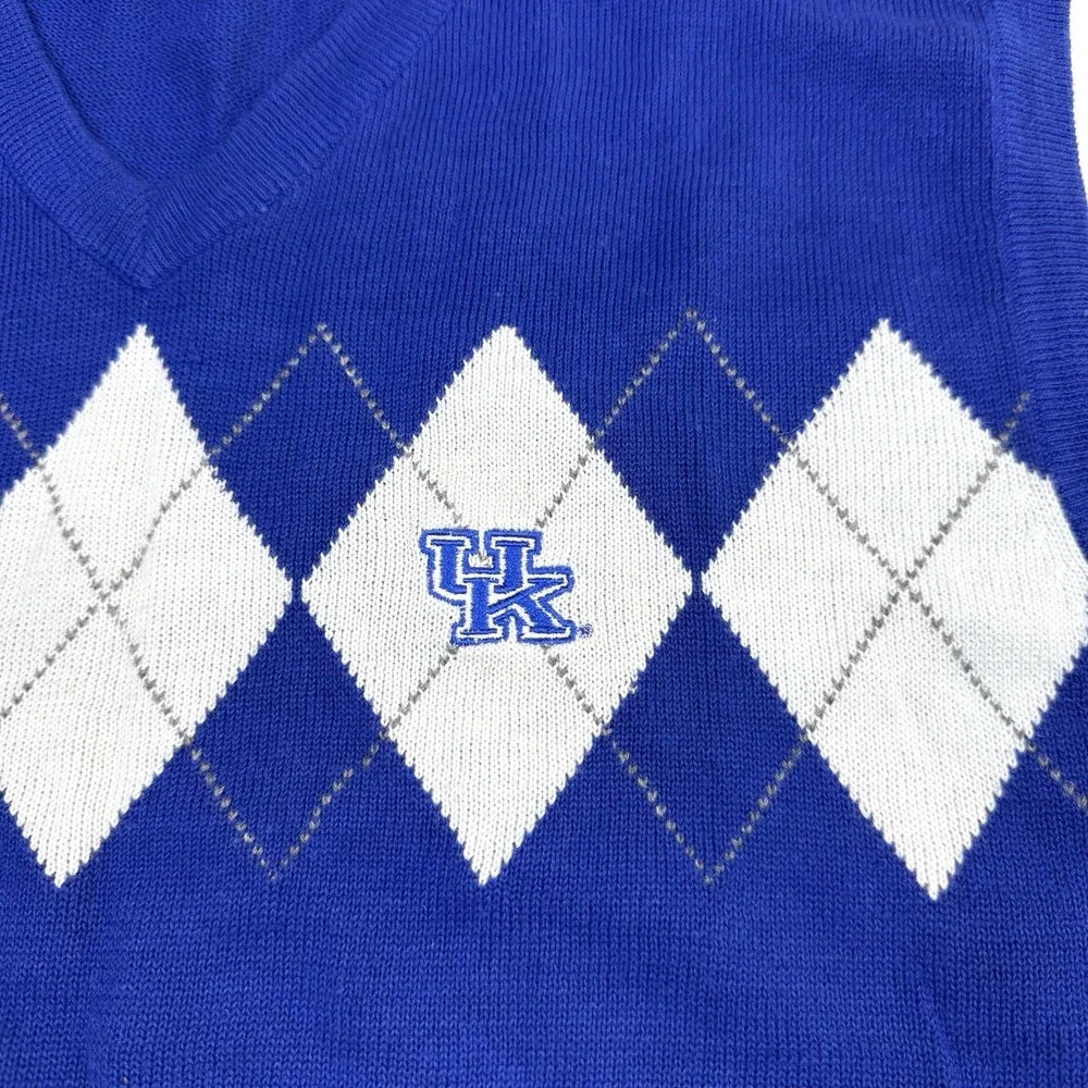University Of Kentucky UK‎ Wildcats Sweater Vest Men's Size Large Blue Crable CS